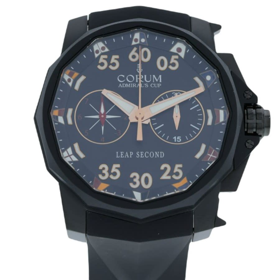 Corum Admirals Cup Seafender 48 Chrono Foudroyante Chronograph Automatic Black Dial Mens Watch A895/04301