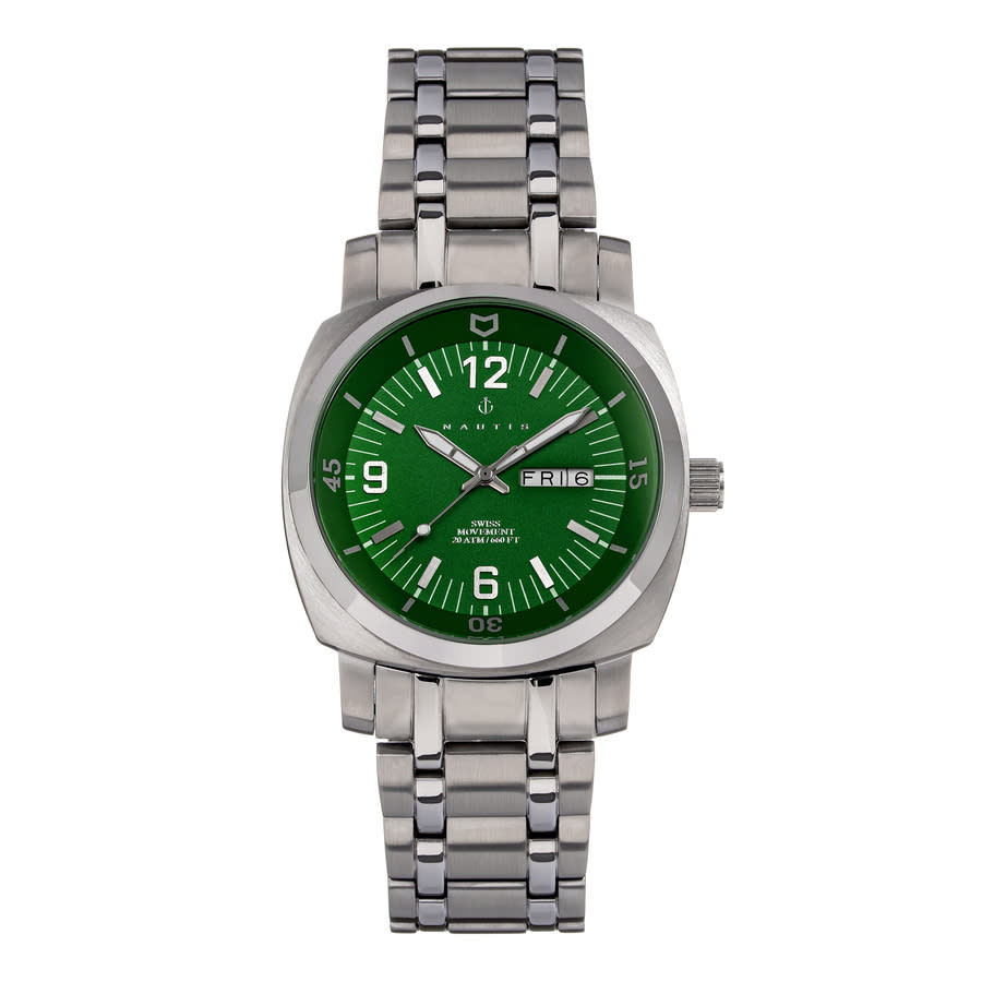Nautis Stealth Quartz Green Dial Mens Watch GL2087-A 170$