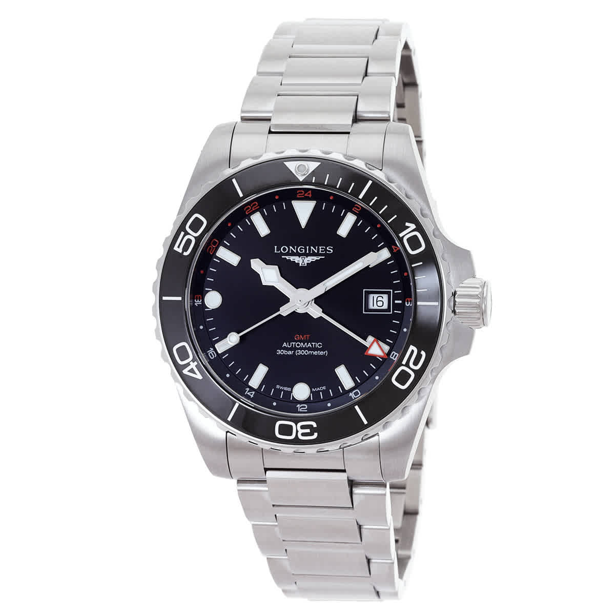 Longines Hydroconquest Automatic Black Dial Mens Watch L37904566 2379$