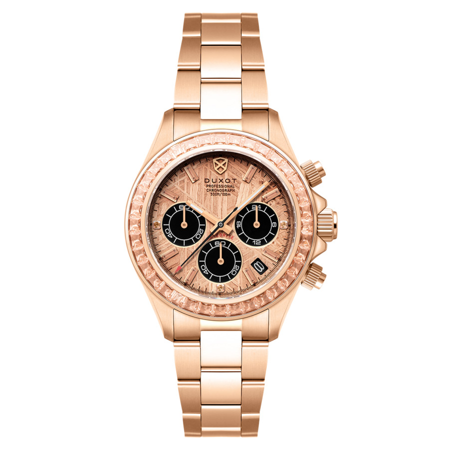 Duxot Accelero Meteorite Chronograph Rose Gold-tone Dial Mens Watch DX-2071-44 419$