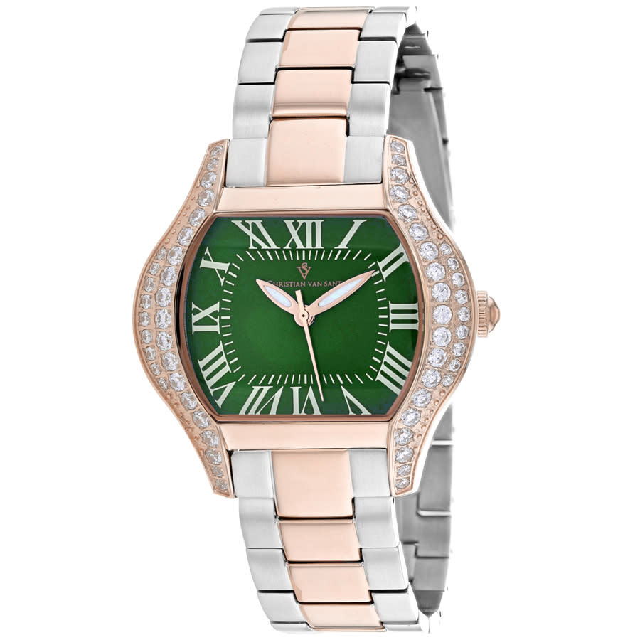 Christian Van Sant Bianca Quartz Green Dial Ladies Watch CV1835 278$