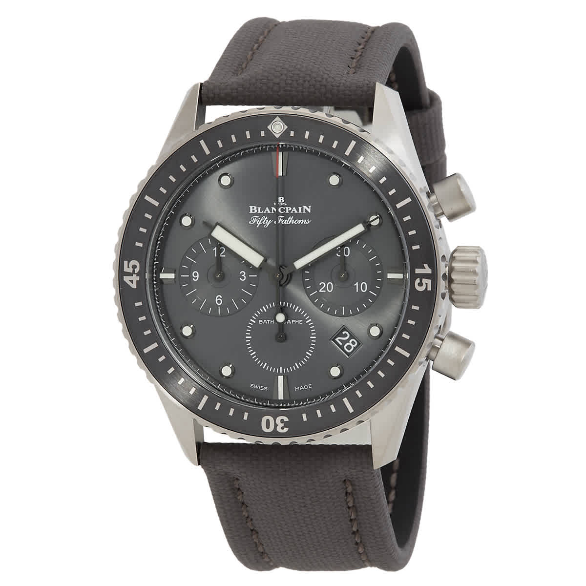 Blancpain Fifty Fathoms Chronograph Automatic Grey Dial Mens Watch 5200-1210G-52A 14750$