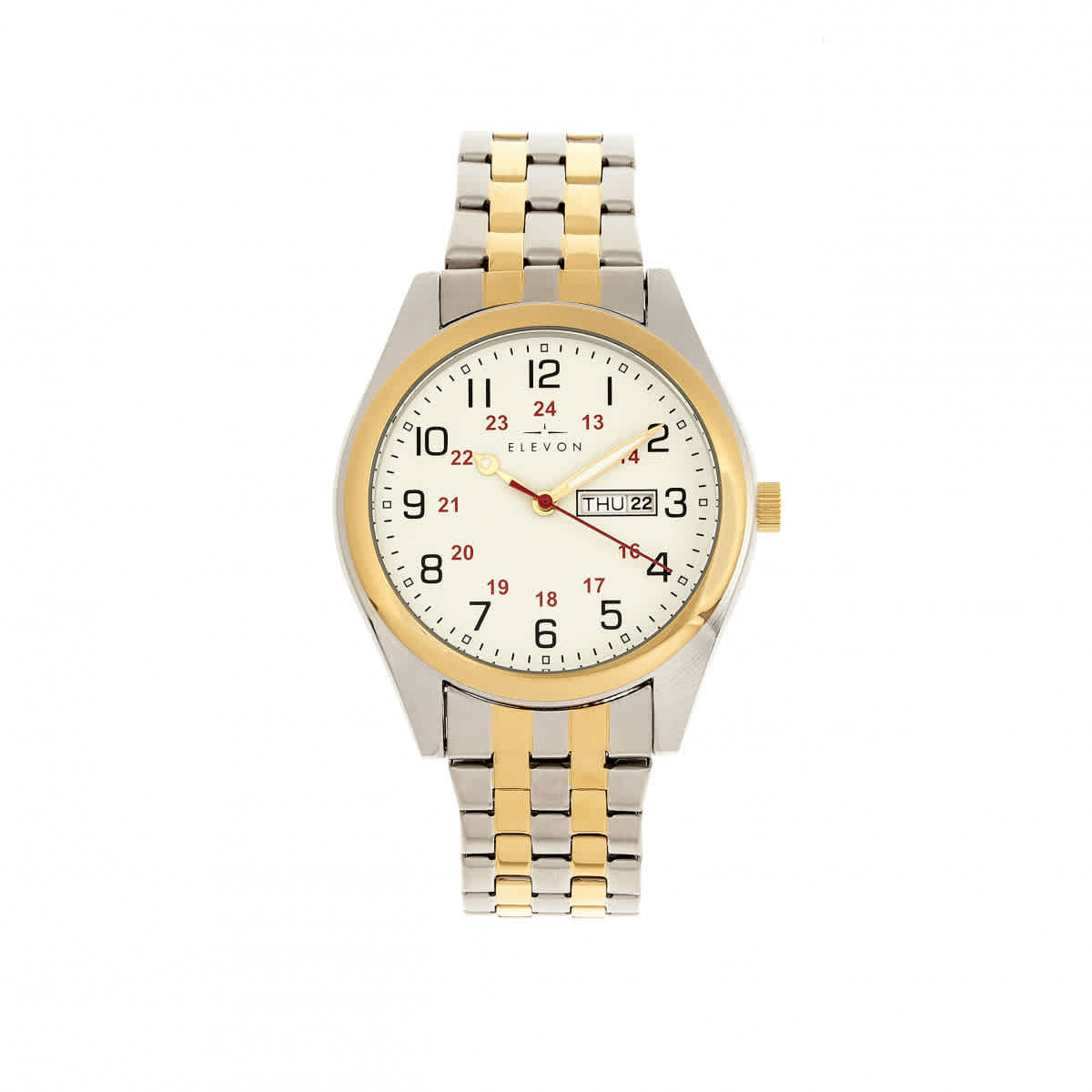 Elevon Gann White Dial Two-tone Mens Watch ELE106-4