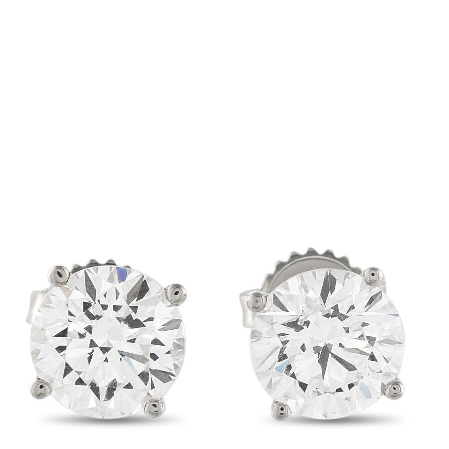 LB Exclusive 14K White Gold 4.0ct Lab Grown Diamond Stud Earrings LG04 091125
