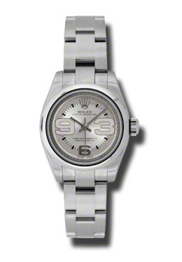 Rolex Lady Oyster Perpetual Silver Dial Ladies Watch 176200S369O