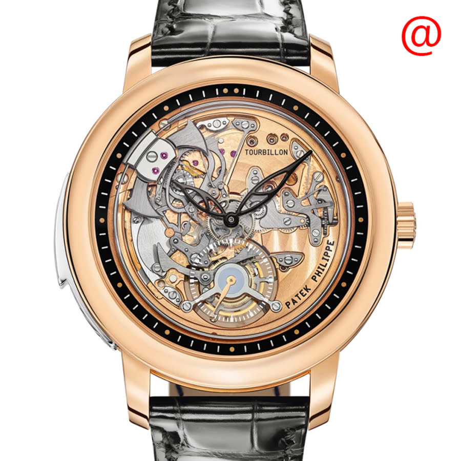Patek Philippe Grand Complications Tourbillon Hand Wind Gold Dial Mens Watch 5303R001