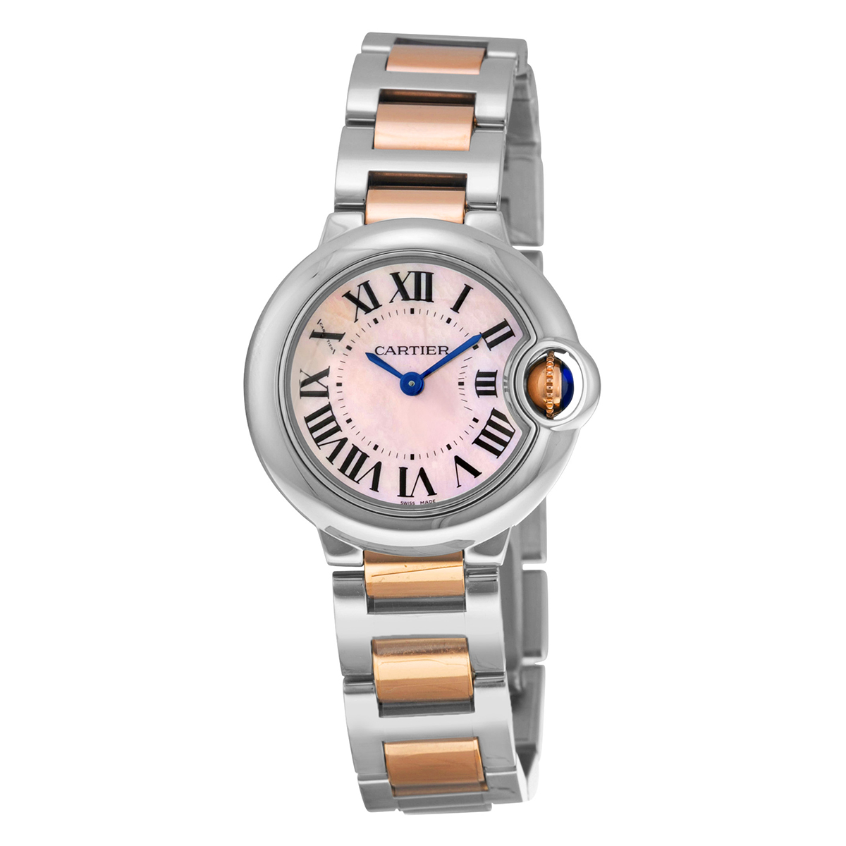 Preowned Cartier Ballon Bleu De Cartier Pink Mother of Pearl Dial Ladies Watch W6920034