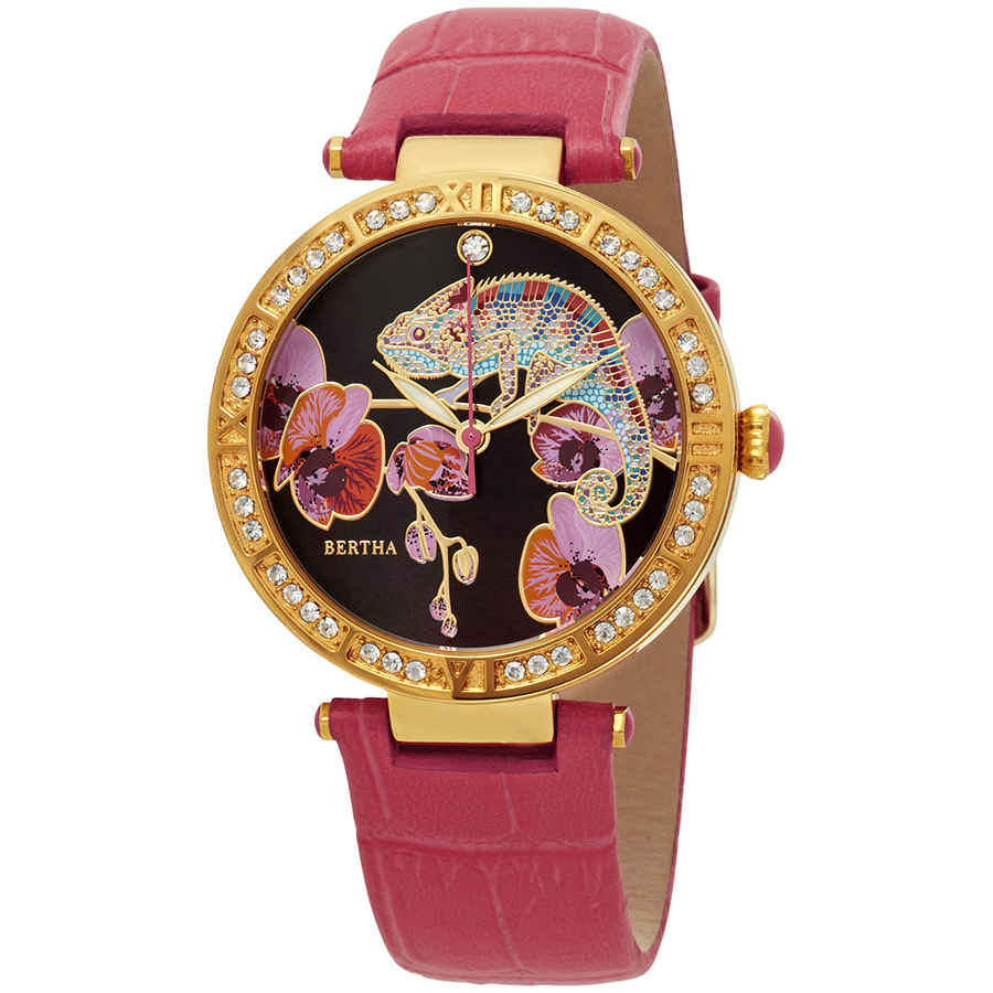 Bertha Camilla Crystal Black Chameleon Dial Ladies Watch BTHBR6205