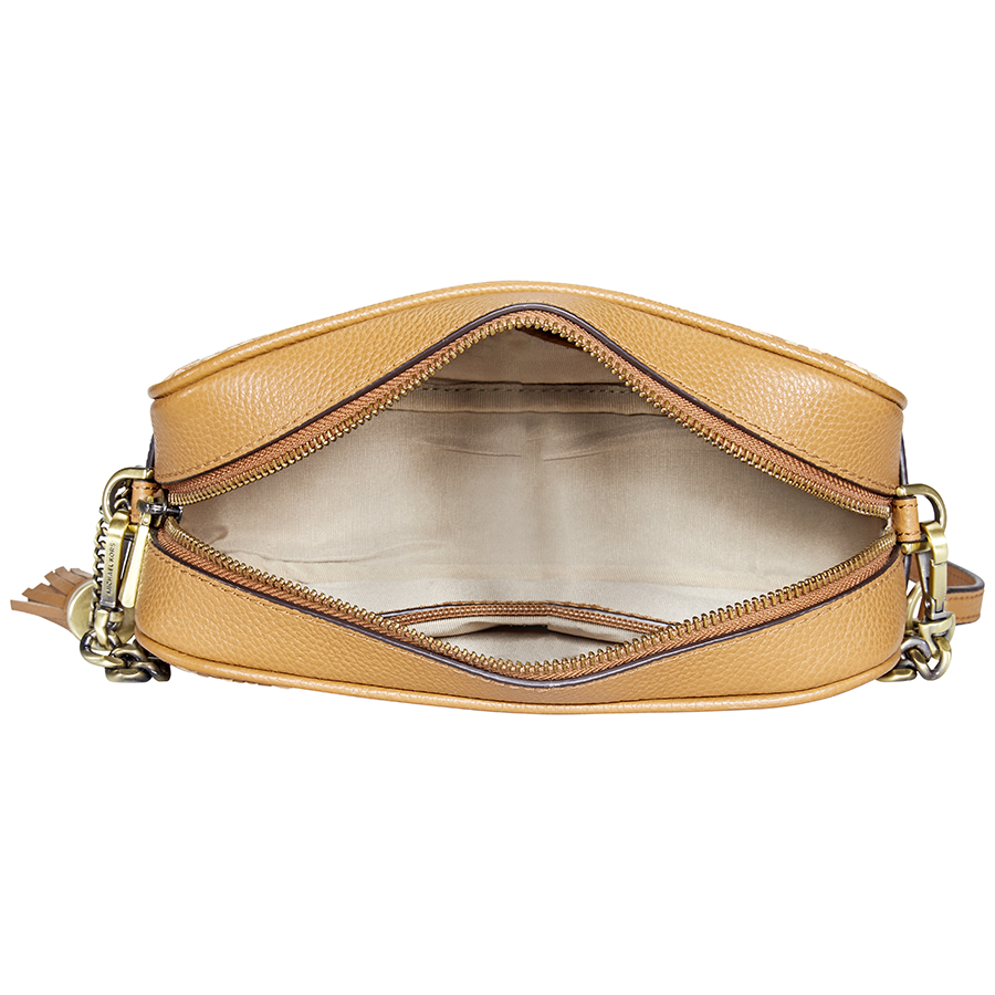 Ginny Medium Pebbled Leather Crossbody Bag