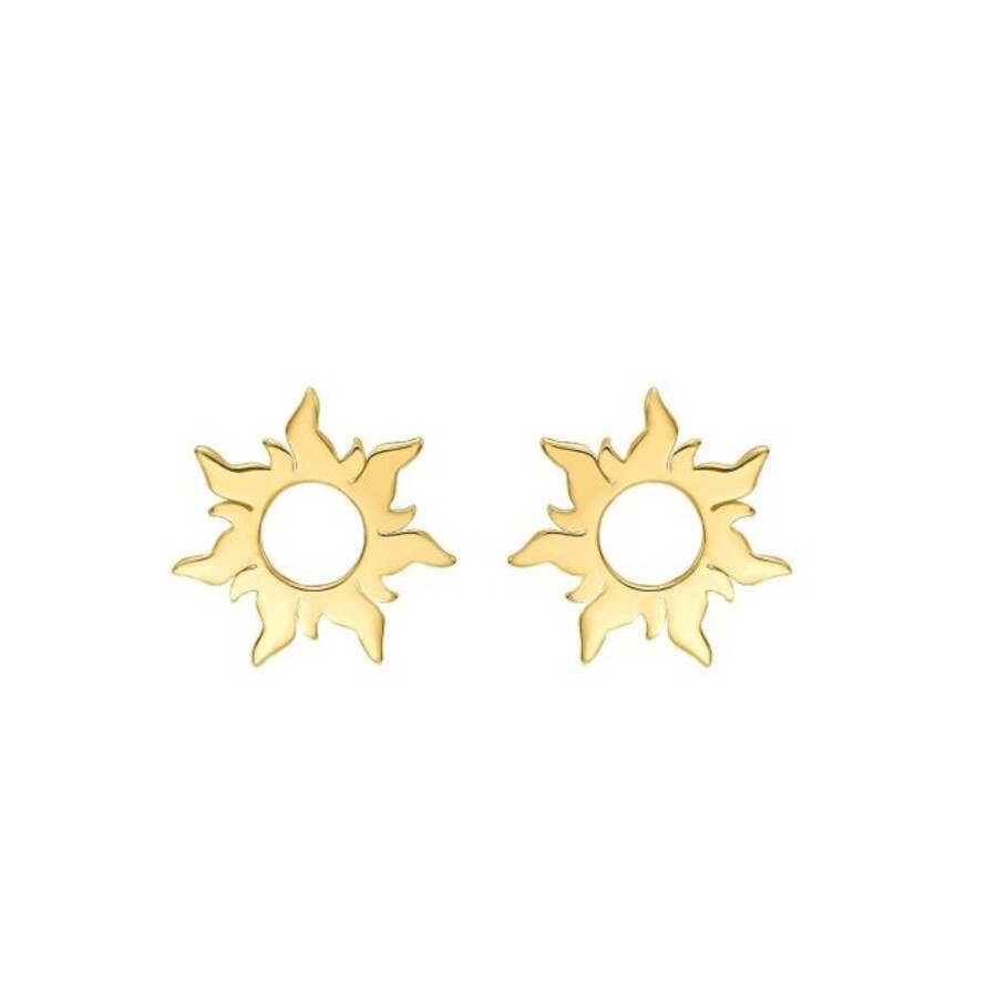 Tresorra 14K Yellow Gold Flaring Sun Stud Earrings 530$