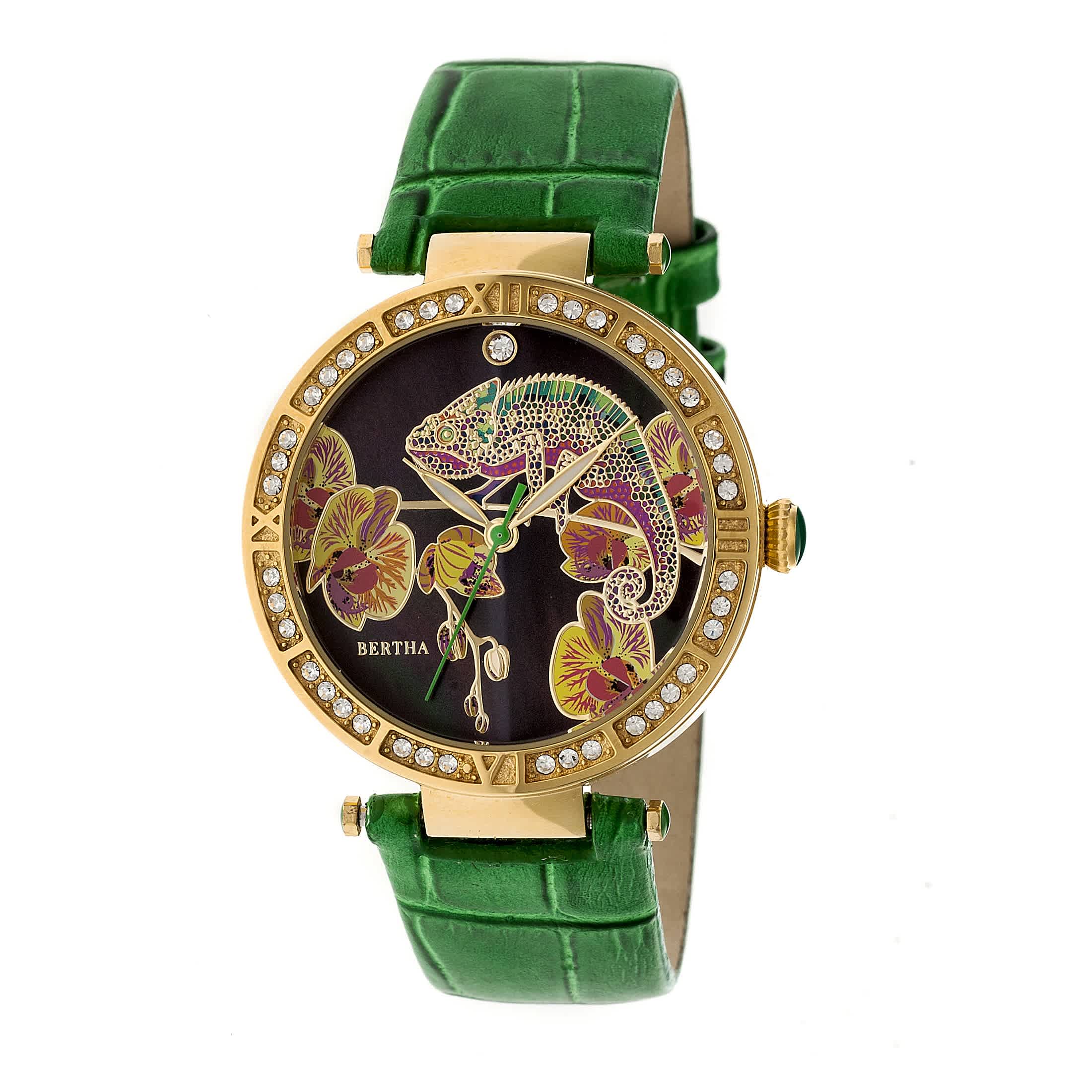 Bertha Camilla Ladies Green Leather Watch BTHBR6206 125$