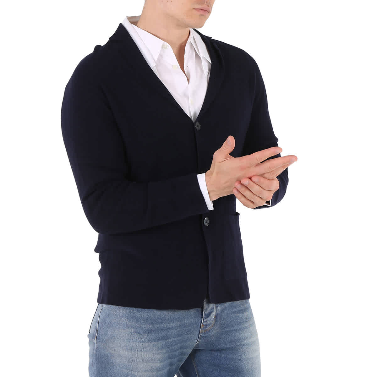 Emporio Armani Men's Navy V-neck Cardigan | eBay