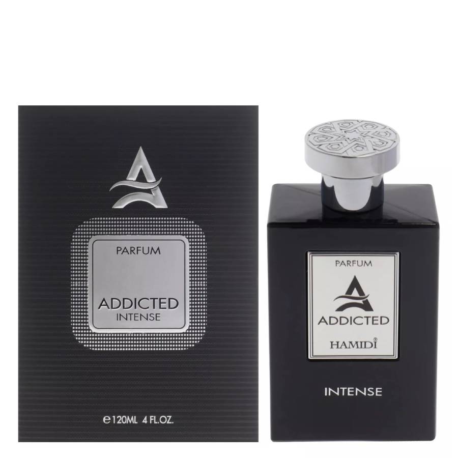 Hamidi Mens Addicted Intense EDP Spray 40 oz Fragrances 6294015156225 27$