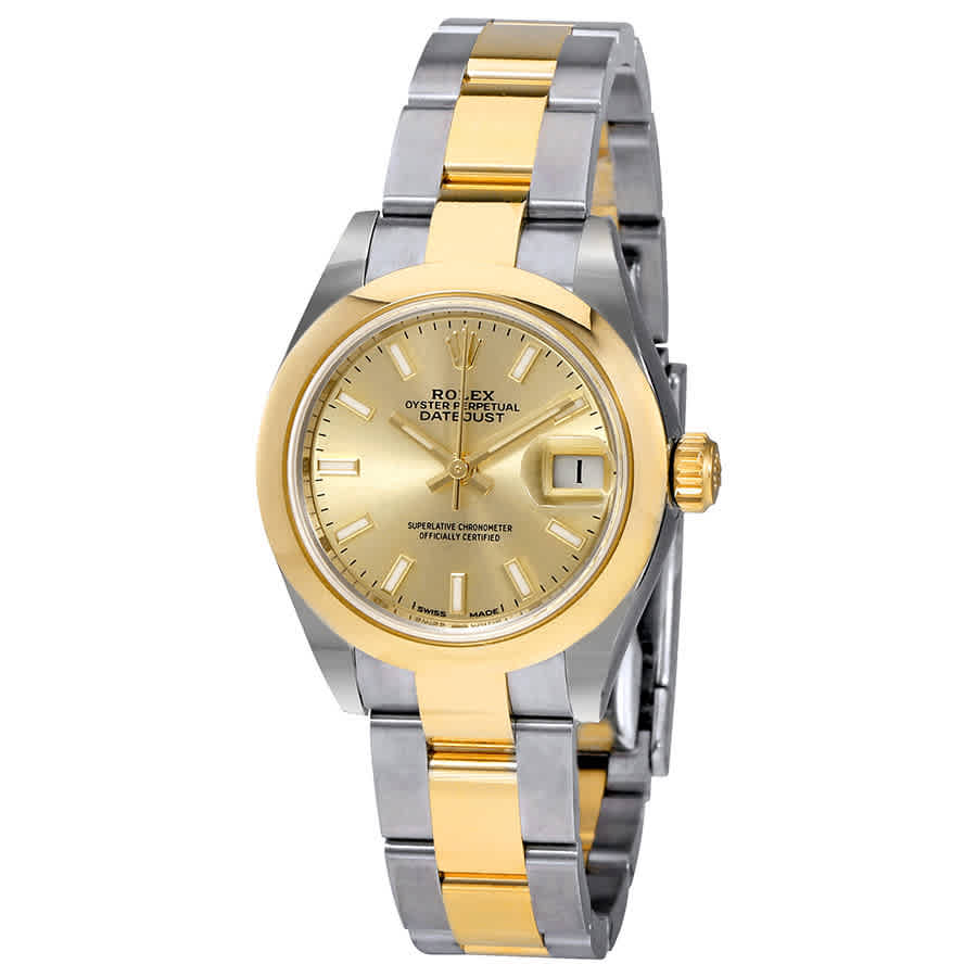 Rolex Lady Datejust Champagne Dial Steel and 18K Yellow Gold Oyster Watch 279163CSO
