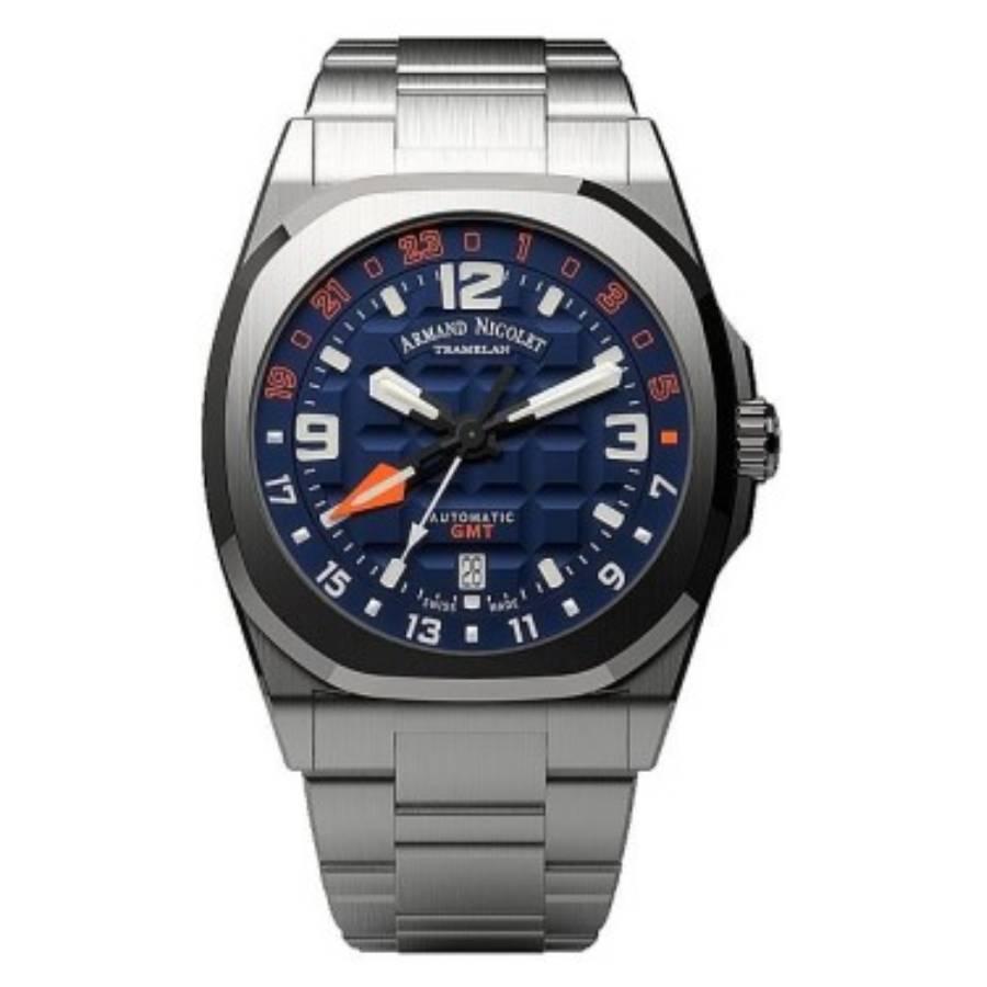 Armand Nicolet JH9 GMT Automatic Blue Dial Mens Watch A663HAA-BO-MA4670A 1177$