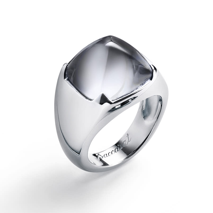 Baccarat Medicis Sterling Silver, Crystal Ring 2804487