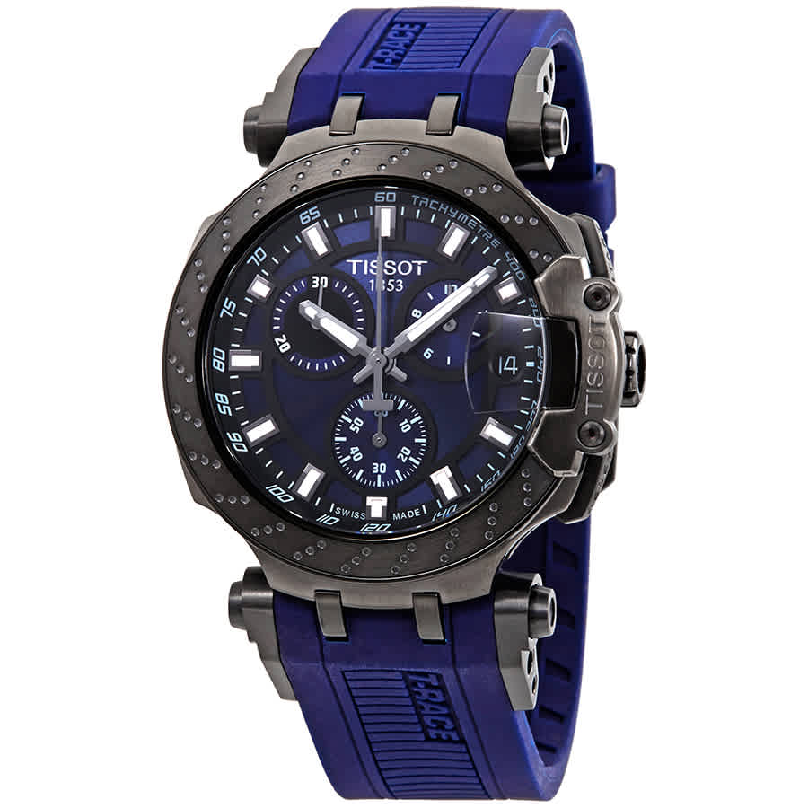 Tissot T Race Chronograph Quartz Blue Dial Men S Watch T1154173704100 Ebay