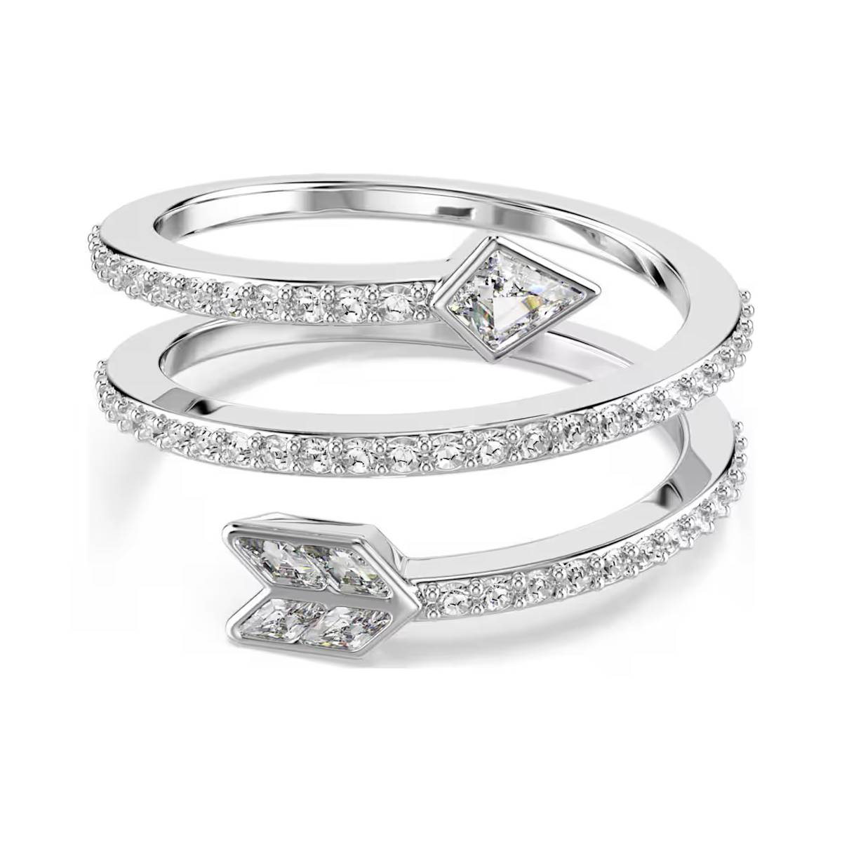 Swarovski Idyllia Mixed Cuts Motif Ring, Size 50
