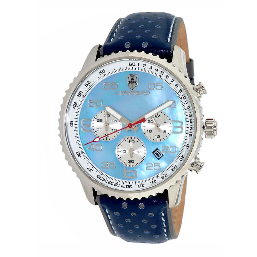 Torino Carrero Aureum Chronograph Tachymeter Blue Dial Mens Watch C1S7023-BU 1970$
