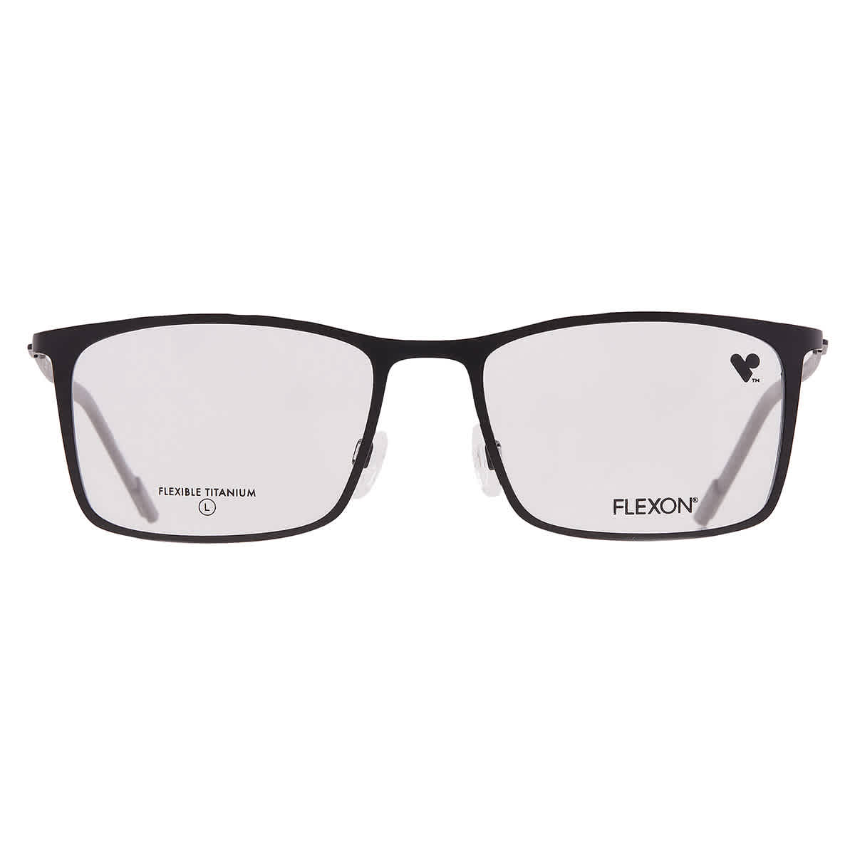 Flexon Demo Rectangular Mens Eyeglasses FLEXON E1144 002 54