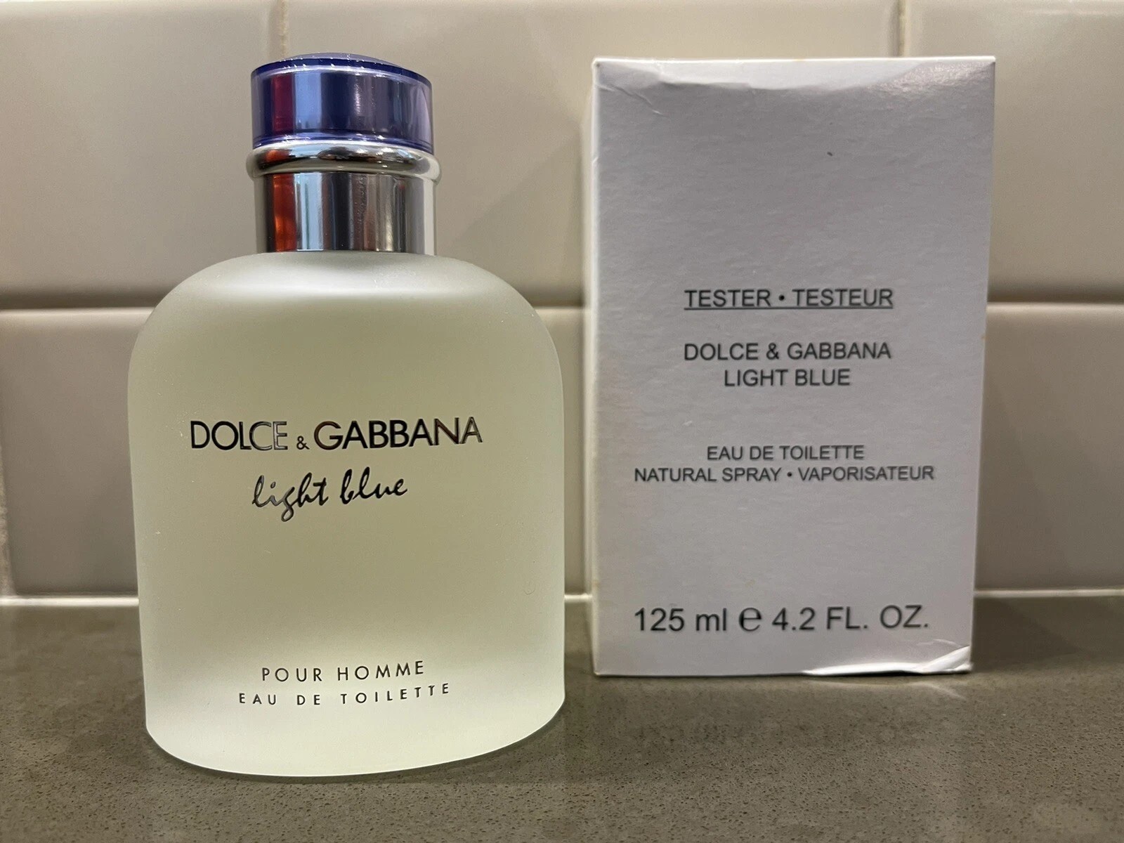 Dolce and Gabbana Mens Light Blue EDT Spray 67 oz Tester Fragrances 737052928463 65$