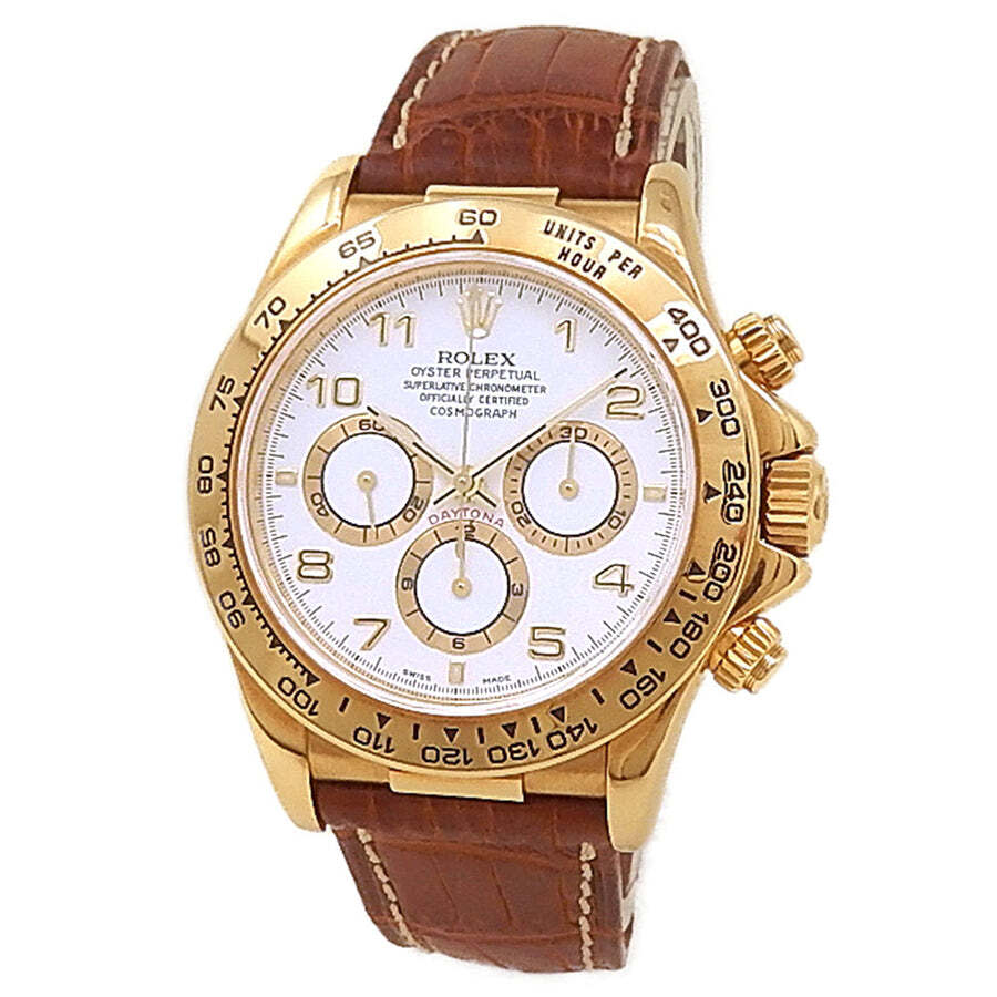 Preowned Rolex Cosmograph Daytona Chronograph Automatic White Dial Mens Watch 16518 WAL