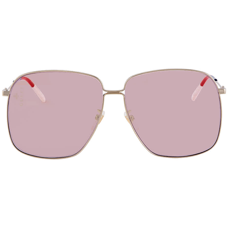 Gucci Pink Oversized Ladies Sunglasses GG0394S 004 62