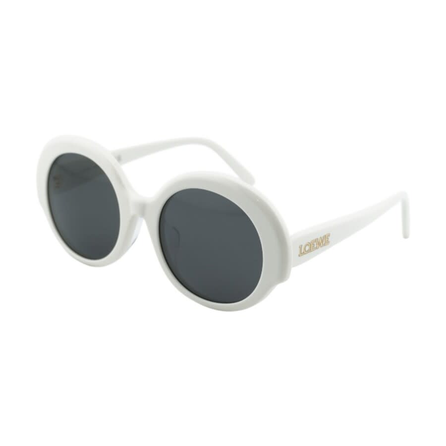 Loewe LW40135F25A Round Full Rim Sunglasses — White