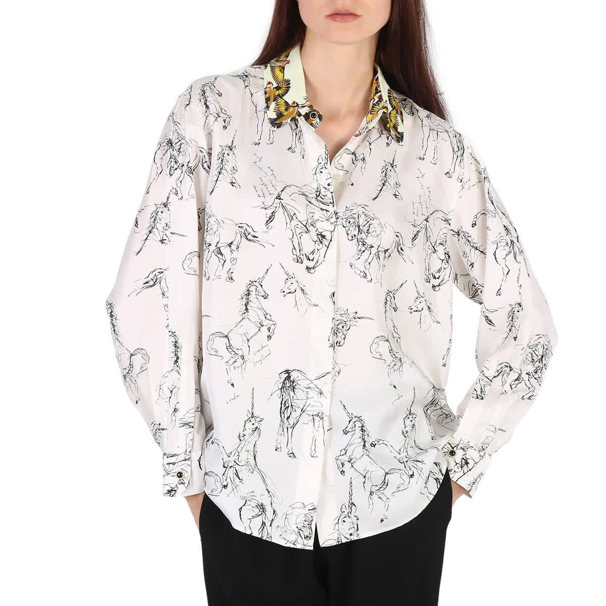 Burberry unicorn blouse clearance