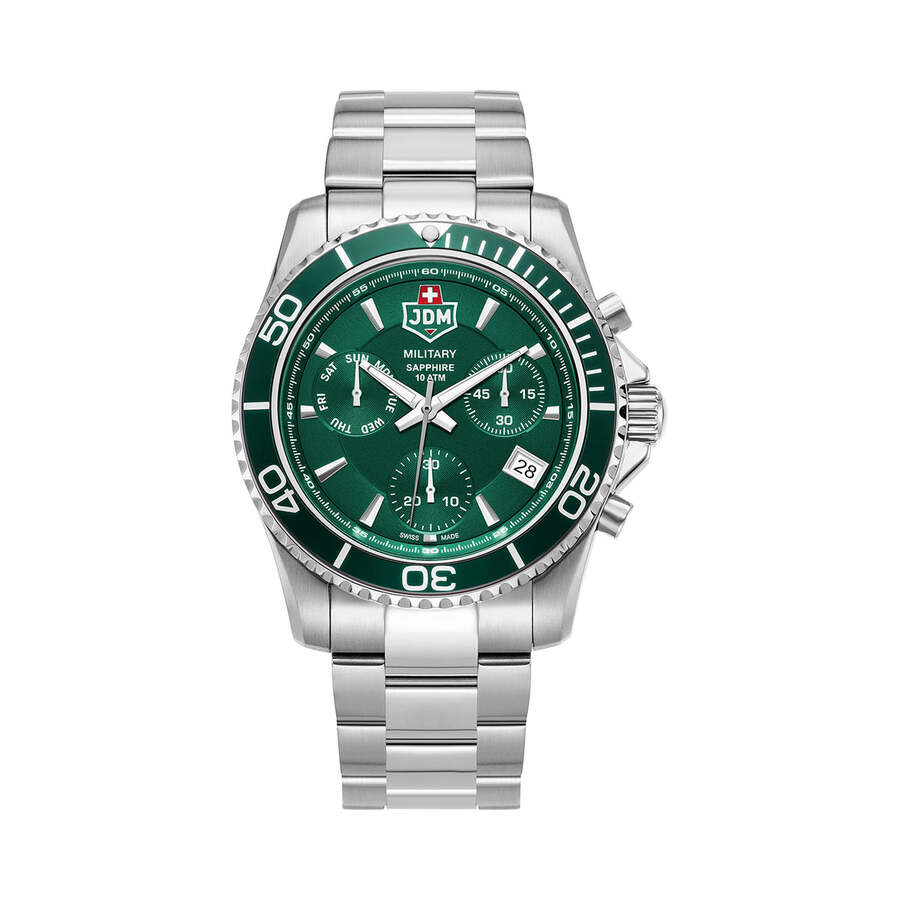 JDM Military Sierra Chrono Green Dial Mens Watch JDM-WG019-04