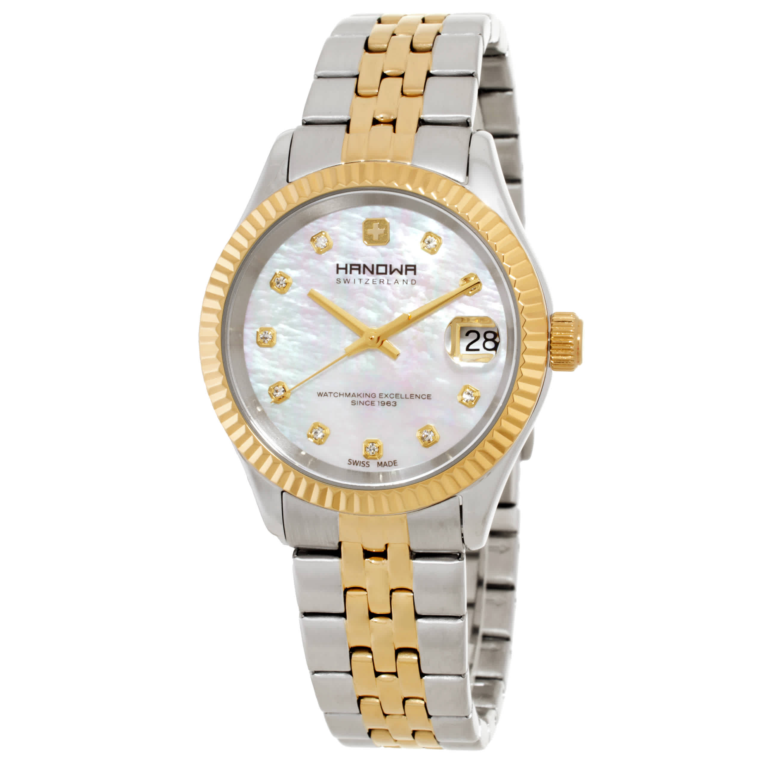 Hanowa Sense Quartz Mother of Pearl Dial Two-Tone Ladies Watch HAWLH0002660