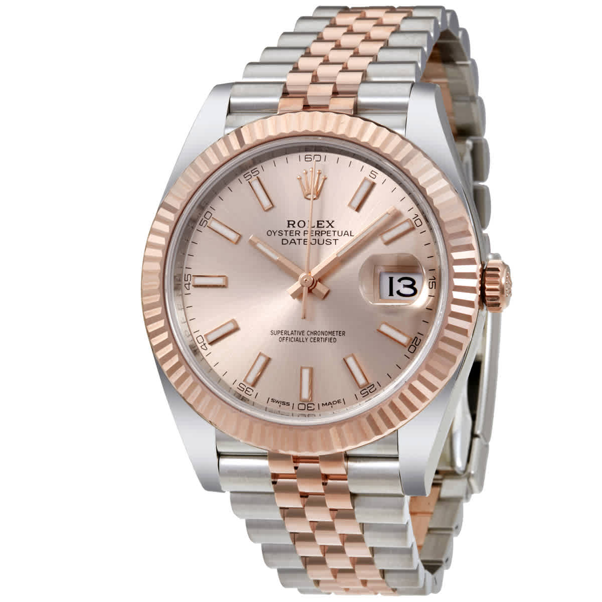 Rolex Datejust 41 Sundust Dial Steel and 18K Everose Gold Mens Watch 126331SNSJ
