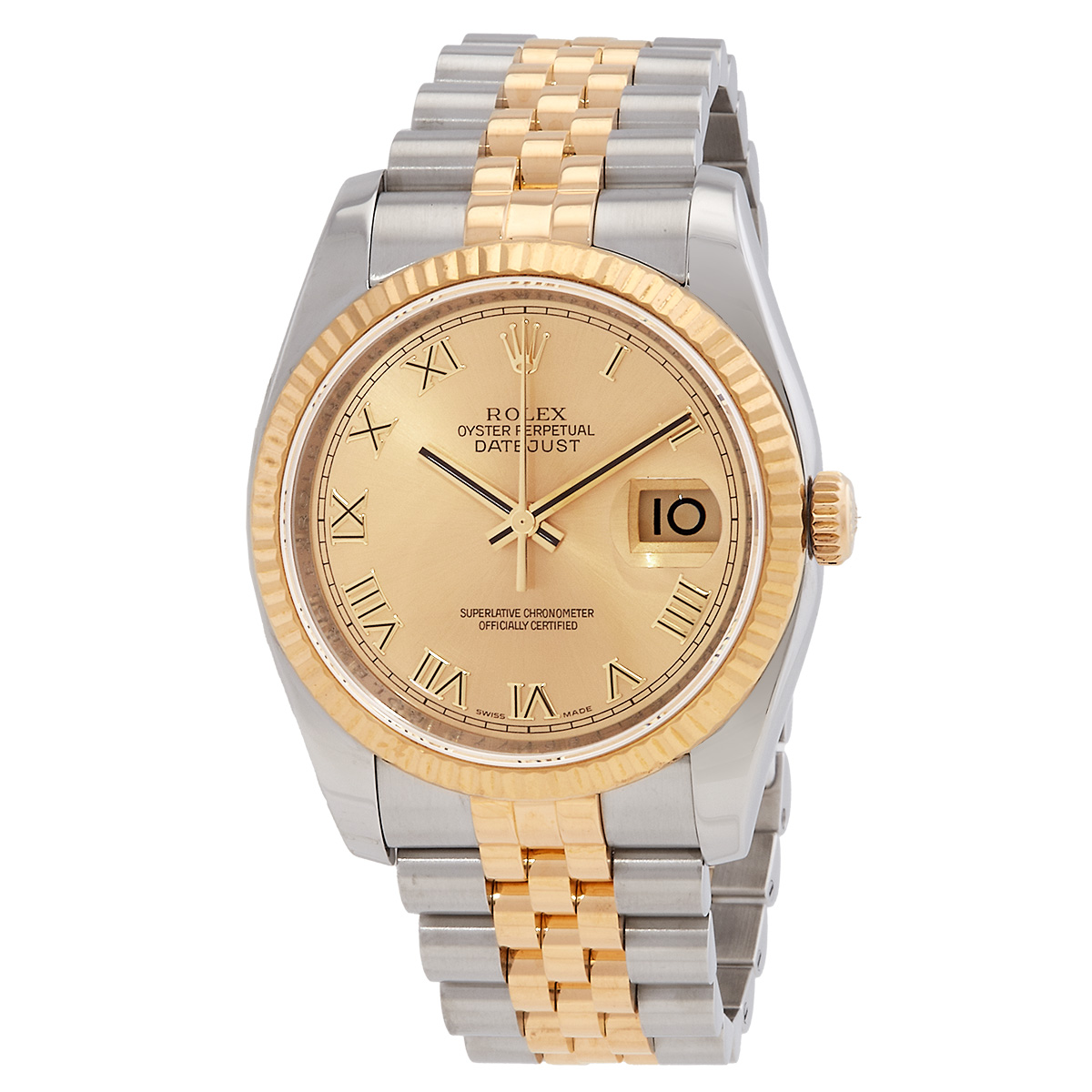 Preowned Preowned Rolex Oyster Perpetual Automatic Chronometer Champagne Dial Mens Watch 116233CHRJ