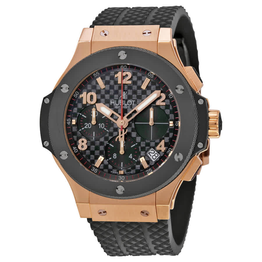 Hublot Big Bang Automatic Black Checker Pattern Dial Black Rubber Mens Watch 341PB131RX 23750$
