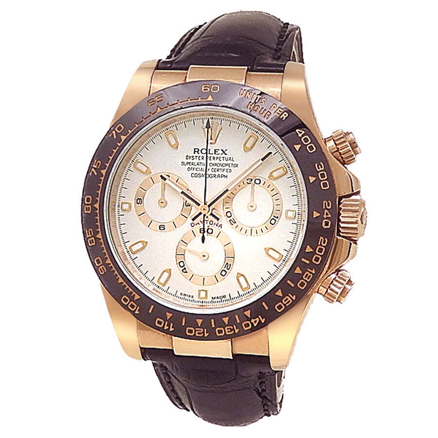 Preowned Rolex Daytona Chronograph Automatic Chronometer White Dial Mens Watch 116515