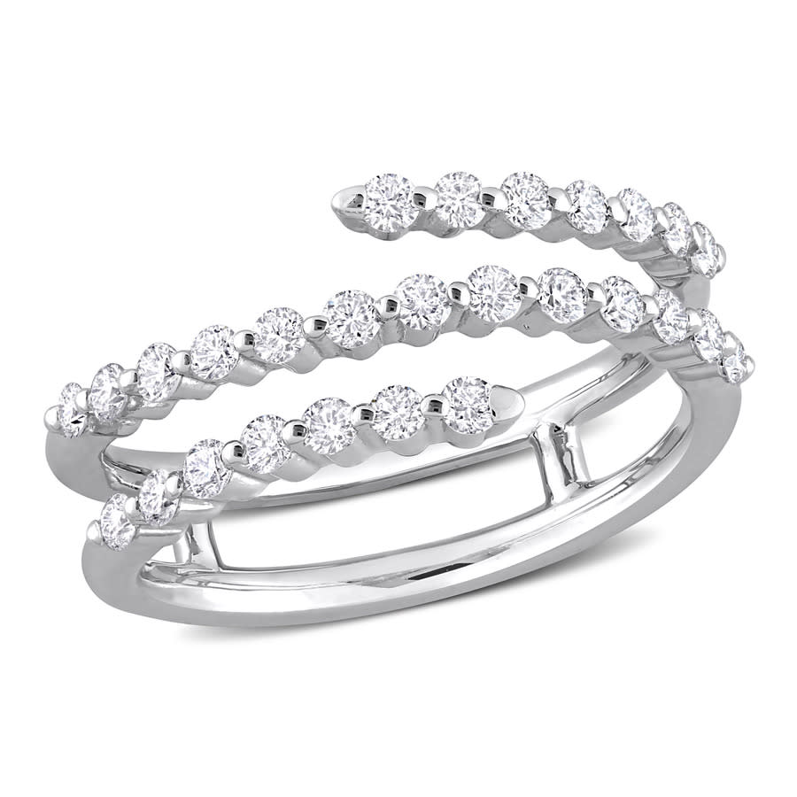 AMOUR 1/2 CT TW Diamond Swirl Ring in Platinum