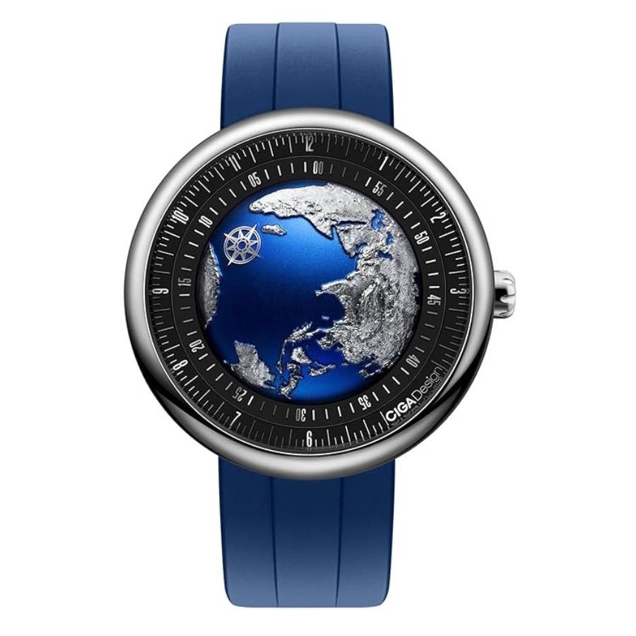 Ciga Design Blue Planet II-43 Automatic Blue Dial Mens Watch U038-SU01-6U