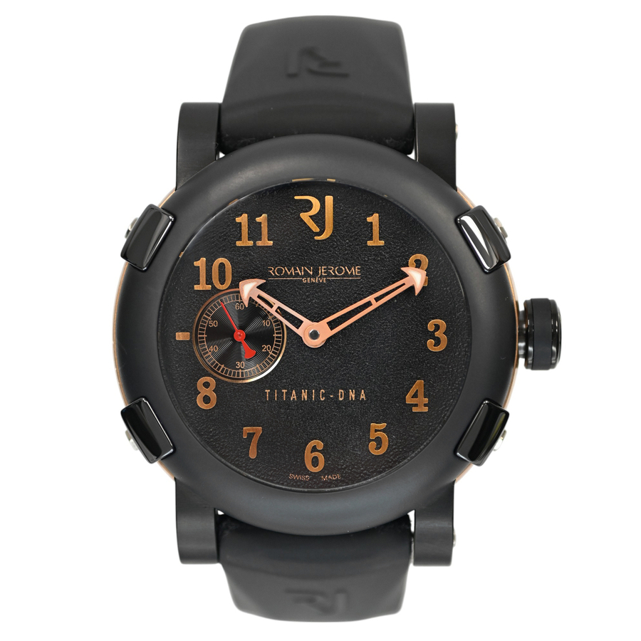 Pre-owned Romain Jerome Jerome Titanic Automatic Black Dial Mens Watch TBBB2200 5455$
