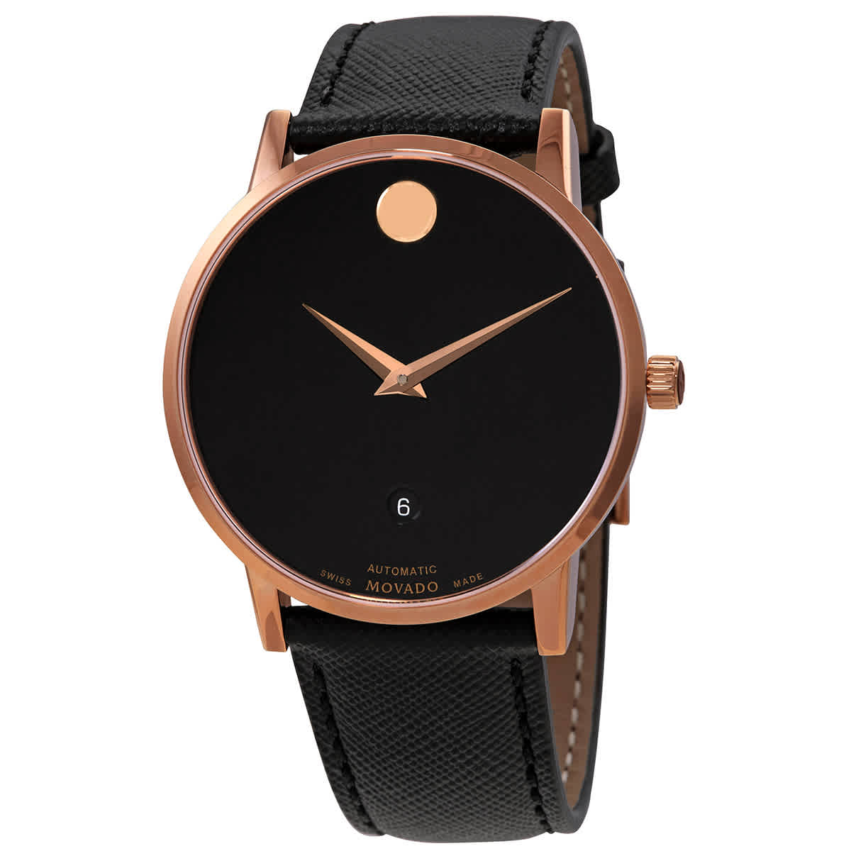 Movado Museum Classic Automatic Black Dial Mens Watch 0607474