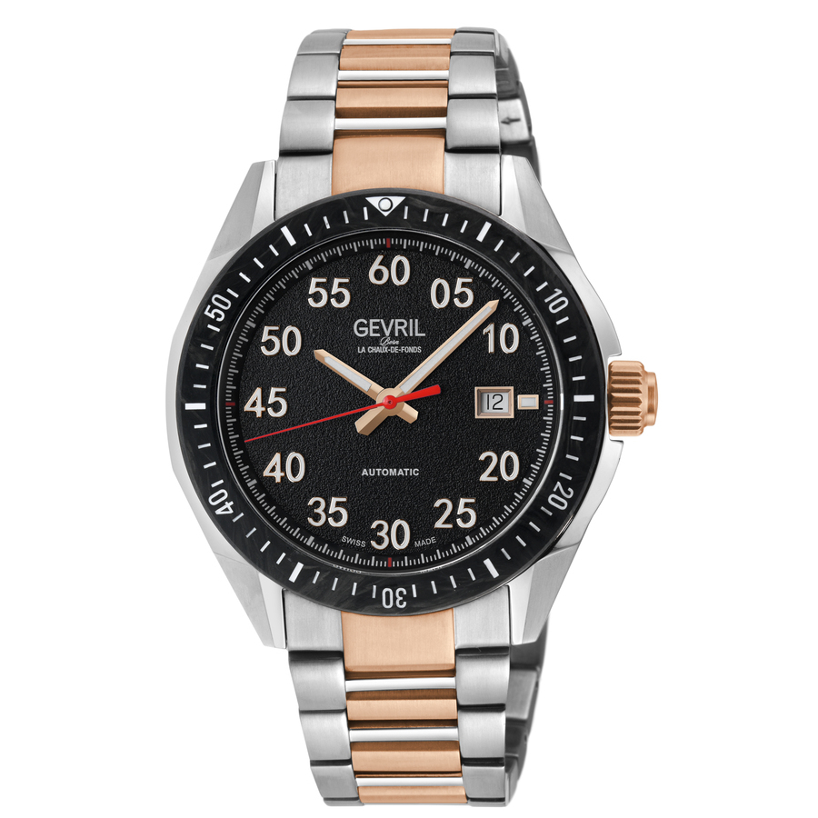 Gevril Ascari Automatic Black Dial Mens Watch 48303B 458$