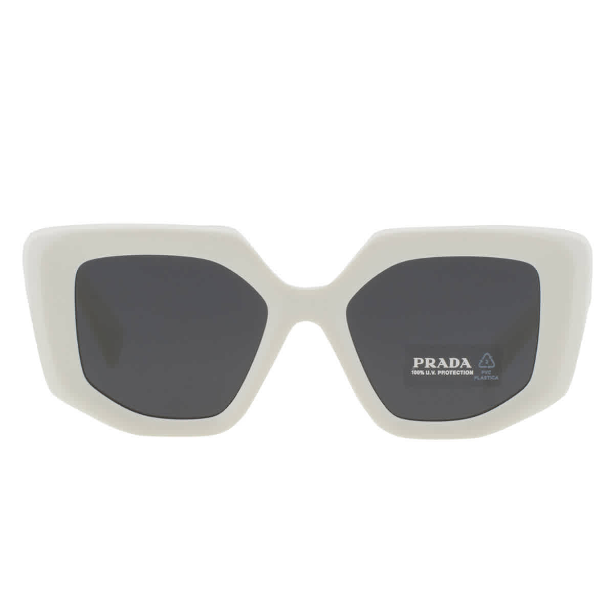Prada Woman Sunglass PR 14ZS -  Frame color: Talc, Lens color: Dark Grey