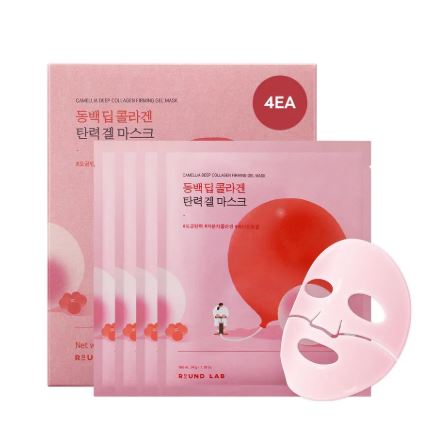Round Lab Ladies Camellia Deep Collagen Firming Gel Mask 4 pc Skin Care 8809962541383 15$