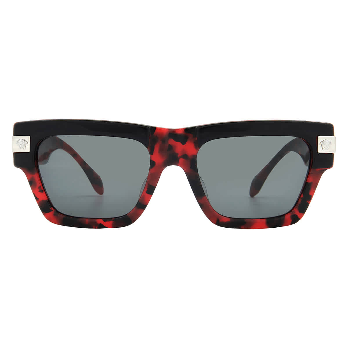 Versace Man Sunglass VE4464F - Frame color: Top Black/Red Havana, Lens color: Dark Grey