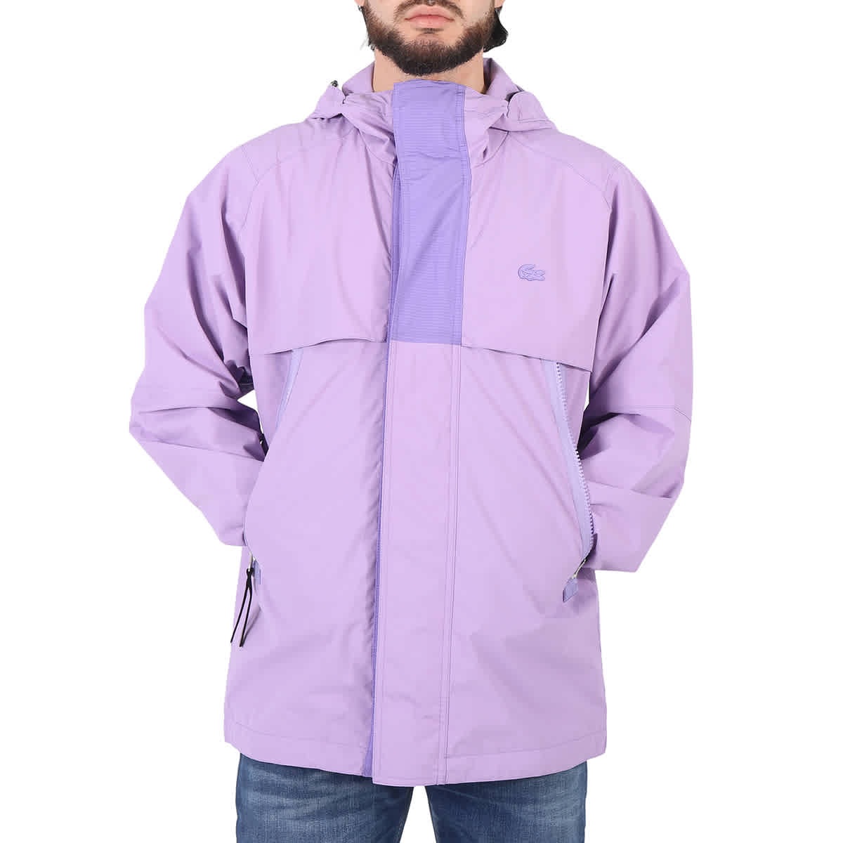 Lacoste Neva Purple Water Repellent Windbreaker Jacket eBay