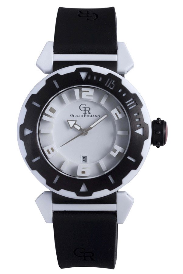 Giulio Romano Ferrara Steel Bezel White Dial Mens Watch GR-5000-24-001.7