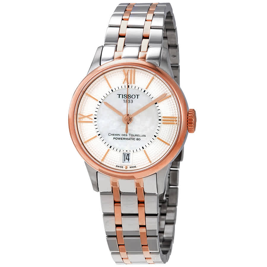 Tissot Chemin des Tourelles Automatic MOP Dial Ladies Watch T099.207.22 ...