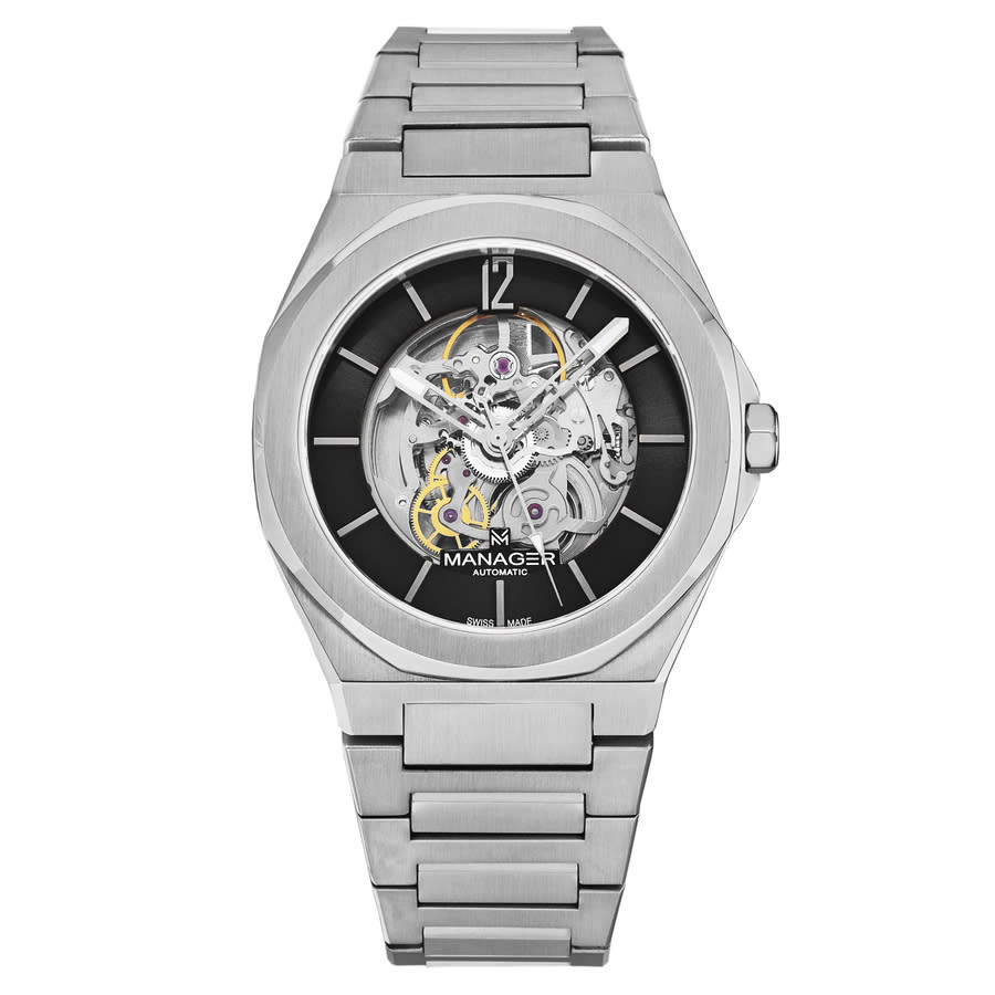 Manager Open mind Automatic Black Dial Mens Watch MAN-RO-01-SM