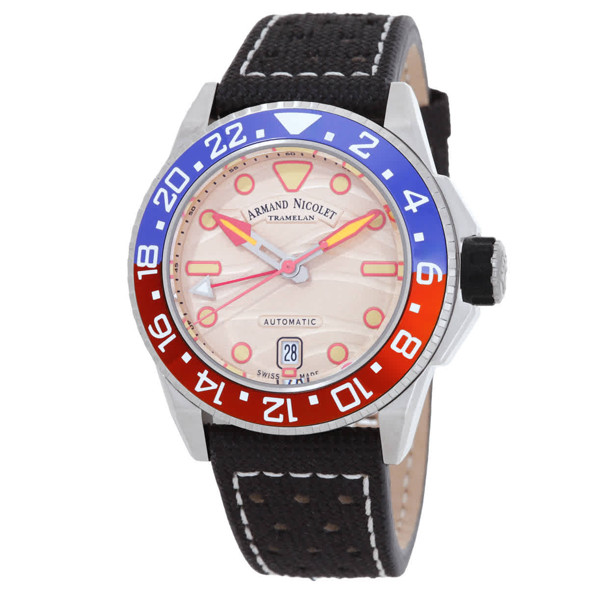 Armand Nicolet JSH GMT Automatic Mens Watch A487RGN-KO-P0640NC8