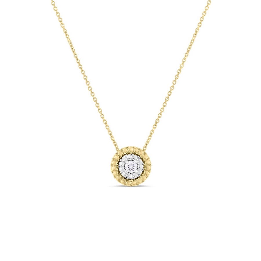Roberto Coin Siena Small Diamond Dot Necklace In Yellow And White Gold - 111476AJCHX0 1400$