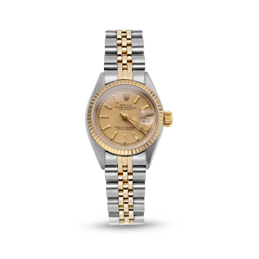 Preowned Rolex Datejust Automatic Chronometer Champagne Dial Ladies Watch 69173 CSJ